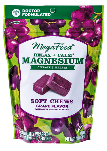 Relax + Calm† Magnesium Soft Chews - Grape Flavor