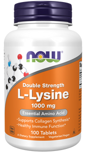 L-Lysine, Double Strength 1000 mg (100 Tablets)