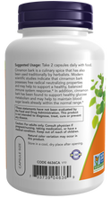 Load image into Gallery viewer, Cinnamon Bark 600 mg (120 Veg Capsules)