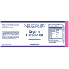 Load image into Gallery viewer, Flaxseed Oil (Organic) 100 Softgels
