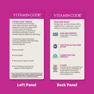 Vitamin Code Women Multivitamin (240 Capsules)
