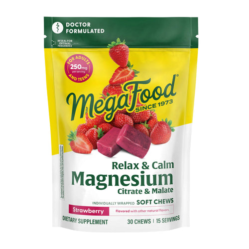 Relax + Calm† Magnesium Soft Chews - Strawberry