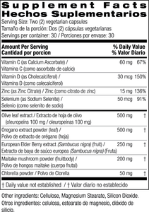 Olive Leaf & Oregano Immune Wellness -- 60 Vegetarian Capsules