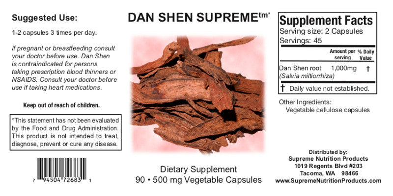 Dan Shen Supreme (90 Capsules) – Grandad's Home Remedies