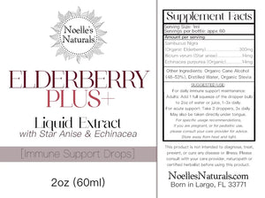 Elderberry Plus+ [Immune Support Drops] 2oz.