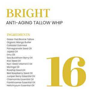 Bright Organic Anti-Aging Tallow Whip [Juniper + Helichrysum]