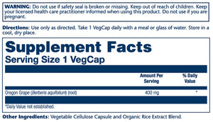 Oregon Grape Root 400mg (100 Capsules)