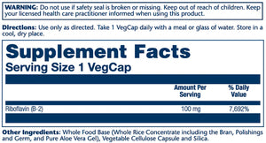 Vitamin B-2 (Riboflavin) 100mg