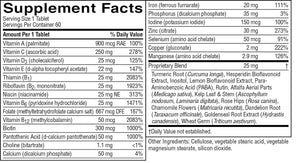 Multiple Vitamin & Mineral Time-Release (60 Tabs)