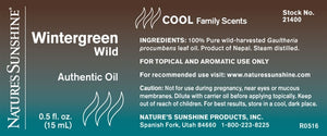 Wintergreen, Wild Essential Oil (15 ml)