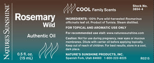 Rosemary, Wild Essential Oil (15 ml)