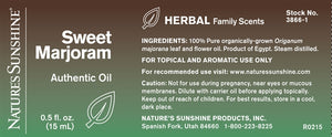 Sweet Marjoram Essential Oil (15 ml)