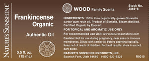 Frankincense, Organic Essential Oil (15 ml)