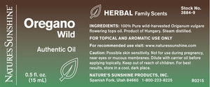 Oregano, Wild Essential Oil (15 ml)