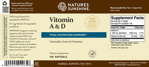 Vitamin A & D (100 Softgel Caps)