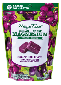 Relax + Calm† Magnesium Soft Chews - Grape Flavor