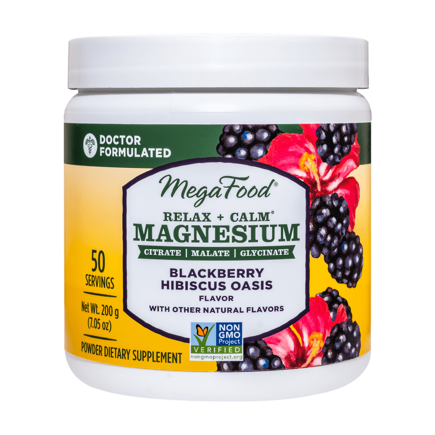 Relax + Calm* Magnesium Powder - Blackberry Hibiscus Oasis Flavor