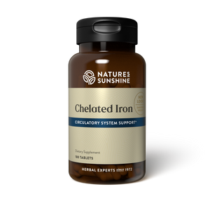 Iron, Chelated (25 mg) (180 Tabs)