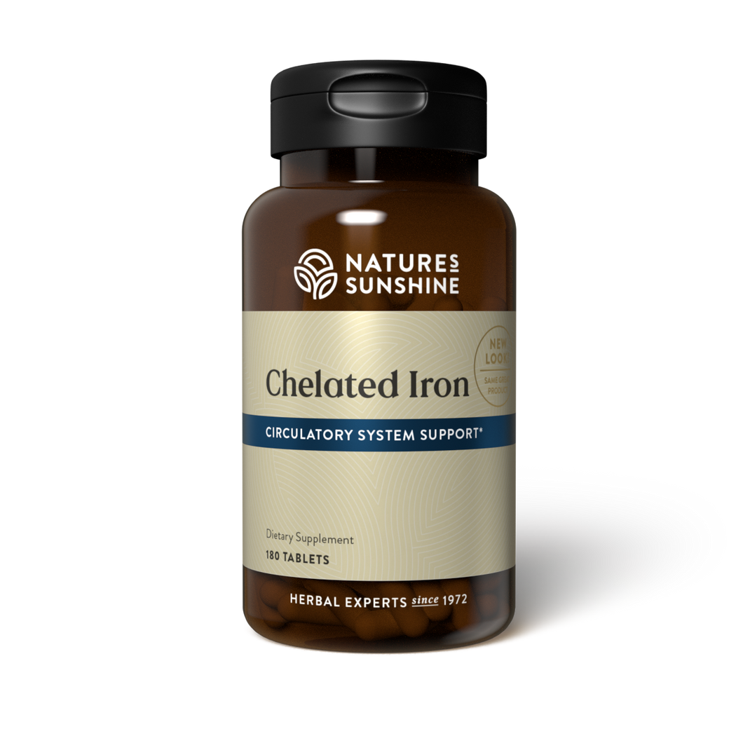 Iron, Chelated (25 mg) (180 Tabs)