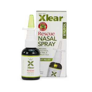 Xlear Rescue Xylitol and Saline Nasal Spray with Essential Oils, 1.5 fl oz Metered Dose