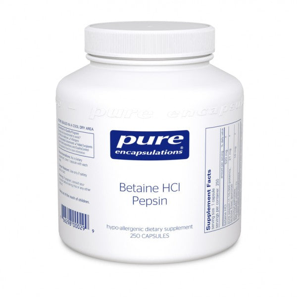 Betaine HCl Pepsin (250 Capsules)